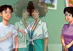 Anime teen girls love girl, cartoon teacher, teachers lehrerinnen