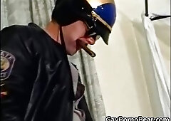 Nasty police officer gets hot blowjob