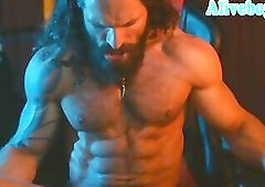 Aquaman wanking his big hard cock and cumming