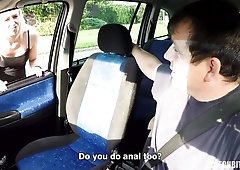 Gorgeous blonde with big ass gets nicely fucked in the van