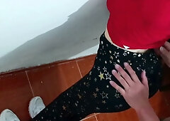 Blonde gymnast seduces her stepdad with steamy oral on the gym floor