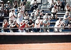 TOPLESS NAKED TENNIS MATCH - (Undressed in Public AI Entertainment)