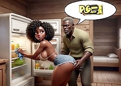 3d animation, mature woman, seduced for gifts