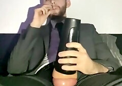 Smoking and Fleshlight Ravaging in Suit (PART two)