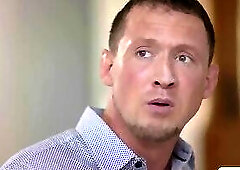 Busty Tgirl tutor barebacks her student