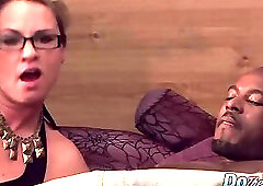 Blonde Housewife Amanda Blow Rides a Black Man's Cock