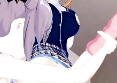 Keqing uses a onahole on futanari Jean.