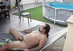 The Biggest Large Butt Big Beautiful Woman Mama in Taut Swimsuit Makes Tugjob