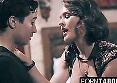 Sinful Krissy Lynn rides young man into cum explosion