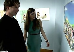 Shemale fucking guard at local gallery