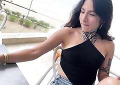 Lalin girl honey gets DRILLED in the Hotel's balcony previous to the party