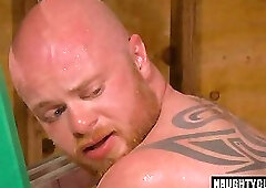 Hot daddy fetish with facial