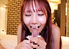Sexy webcam girl giving a handjob and blowjob
