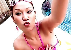 Ladyboy Sonia With Anal Beads Outdoor