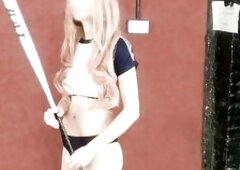 BallbustingStacy Hits Her Metal Baseball Bat at In nature's garb Testicles, Trailer