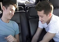 Evan Parker And Tyler Hill Bareback Car Fuck