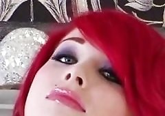 Bubble butt trans babe plays with her she cock solo