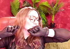 ASMR experience with nurse gloves featuring Arya Grander, sounds and triggers galore