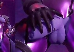 Overwatch futanari chicks stroke their dicks and cum insanely hard