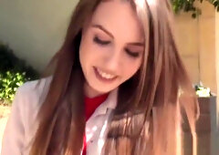 Ukrainian fucks for cash in public