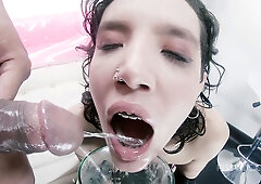 Piss in the mouth, anal fucked , ball deep, girl braces and Skinny teen 18+ ATP - PissVids