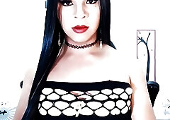 nasty tranny Feeling lovely And cant help Playing With Her Hard penis