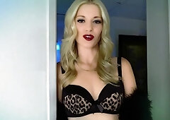 Big Boobed Blonde Masturbates With A Dildo In The Bathroom