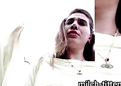 OUTDOOR BREAST MILK SPRAY!!! Lactation in Public! Hot Pregnant