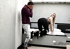 T-girl booty rimmed & ravaged