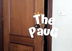 I went to clean my stepson's room and this chab was thrilled to give me the massage