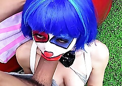 Slutty babe plays dirty role play with a huge dick in her tight holes