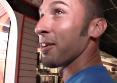 Fooled str8 gloryhole sucked and by gay dude