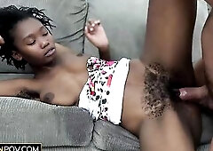 I knew this BREASTY BLACK TEEN dreamed of Miami bad... her BF not at any time delivered so that babe took my schlong raw