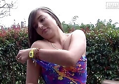 Large Tit Lalin girl Bent Over During the time that That guy Rubs Oil Unfathomable Into Her Thick Booty