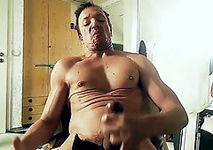 Gay masturbation, stroking it