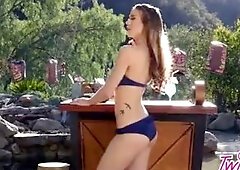 Twistys - Cafe Del Mar, hawt lone teen Stefanie Pleasure masturbates