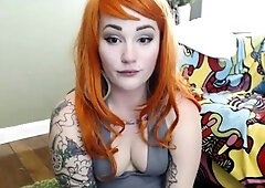 Pregnant Redhead Webcam Masturbation