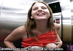 Hawt Gal Runs Around Stripped In A Busy Parking Garage