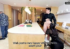 Fierce deepthroat fucks tight cunt with merciless cock strength