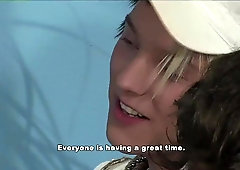 Ginormous rod twunk three way condom-free