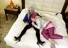 Seductive crossdresser enjoys an intense blowjob from a transgender woman