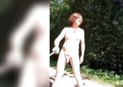 Carina films herself and is caught by a cyclist