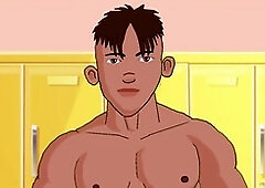 Gay cartoons, locker, dessin animÃ© gay