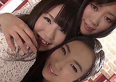 Japanese Chicks Haruna, Sanae Momoi and Uta Kohaku Enjoy a Cumfest