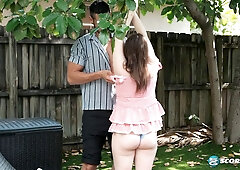 Teen Newcomer Lilibet Gets Her Curves Worshiped By A Stud Before He Fucks Her Pussy And Cums On Her DD-cup Boobs And Face - Lilibet Saunders
