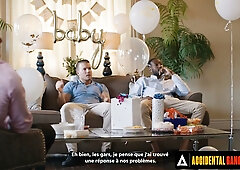 Casey Calvert dominates a party gangbang with double penetration and ass to mouth