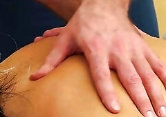 Trans granny assfucking her masseur with her big shecock