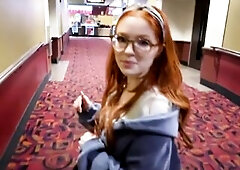 Movie scene Theater Date With My Nympho Girlfriend - Creampie and Cum on Her Face