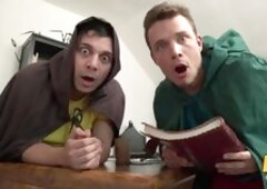 Cumshots & Dragons game with amazon and elf warriors and fun threesome action