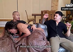 Amateur threeway with black latina MILF Carla Morelli in the hottest XXX!